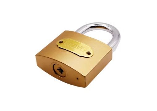 32mm 50mm Imitate Copper Padlock With Cross Keys Gold Plated Brass