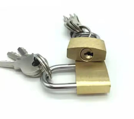 Flat Key Imitation Copper Padlock Brass 40mm 70MM OEM