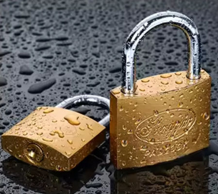 Flat Key Imitation Copper Padlock Brass 40mm 70MM OEM