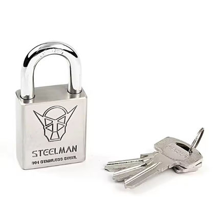 Short Shackle Stainless Padlock Keyed Alike For Cabinet Anti Acid 6 pack
