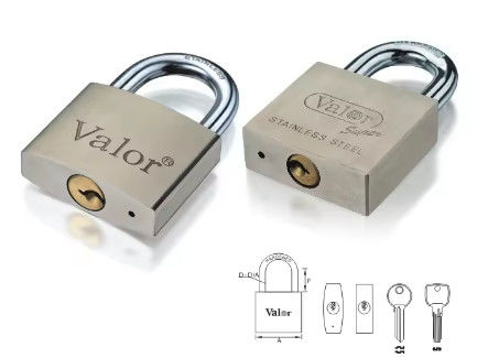 Solid Stainless Steel 45mm Padlock Long Shank Keyed Alike