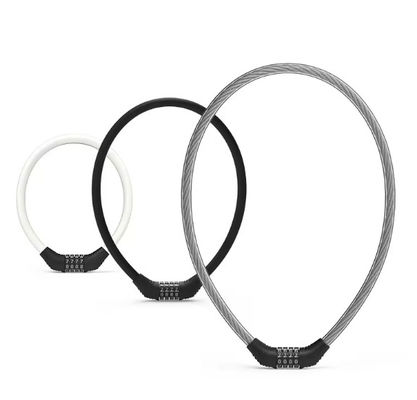 Safety Folding PVC Bicycle Padlock 4 Digit Resettable Combination