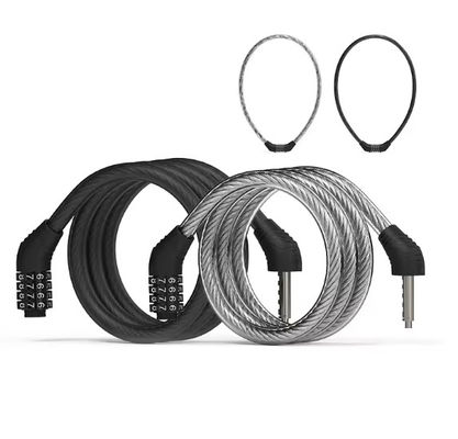 Safety Folding PVC Bicycle Padlock 4 Digit Resettable Combination