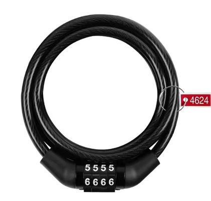 Passcode Resettable Bicycle Padlock Cable Combination Lock