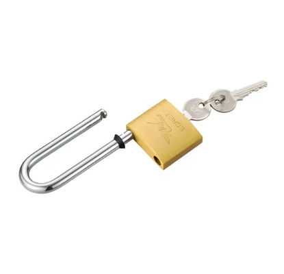 75mm Brass Long Shackle Padlock Combination Customized