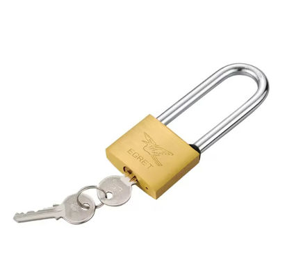 75mm Brass Long Shackle Padlock Combination Customized