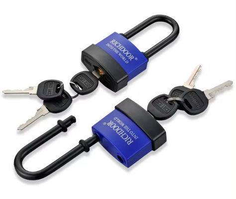 Long Shackle isolation Safety Lockout Padlocks Plastic Casing Iron 80mm
