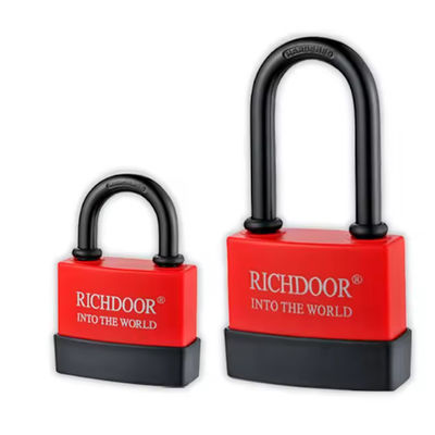 Mini Red Safety Padlocks Keyed Alike Security Seal Plastic With 3 Keys