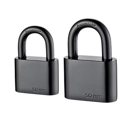 High Security Iron Safety Padlocks Keyed Alike 40mm Electrophoretic Black