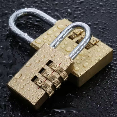 4 Digit Brass Combination Password Padlock For Bag Luggage Resettable