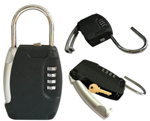 Small Security Password Key Box With Hook Zinc Alloy Wall Mounted