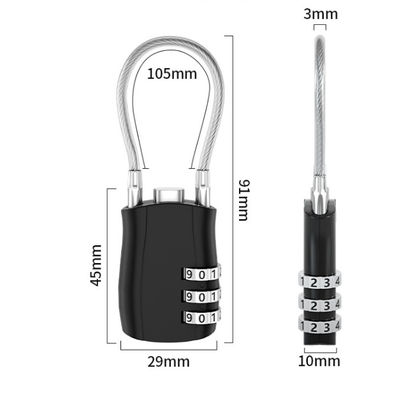 Lightweight Recognized TSA Luggage Lock Combination 30mm