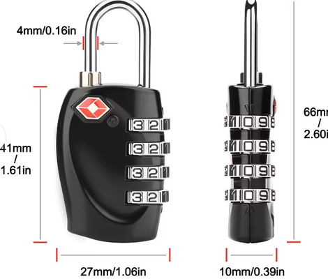 Bulk Combination TSA Bag Lock For Luggage 20mm 50mm