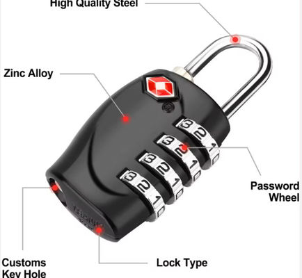 Bulk Combination TSA Bag Lock For Luggage 20mm 50mm