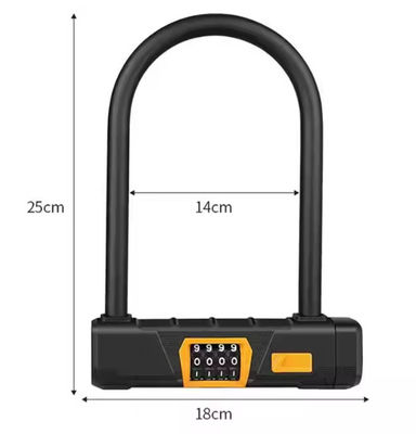 Road Mountain Bicycle U Shaped Padlock Combination Digital