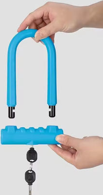 Antitheft MTB Silicone U Shaped Padlock Key Safety For Road Bike