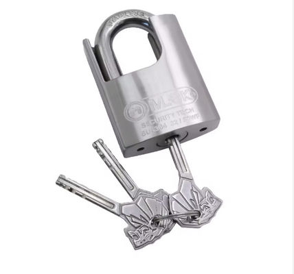 Heavy Duty Stainless Steel Padlock for Maximum Security Silver Lock Body