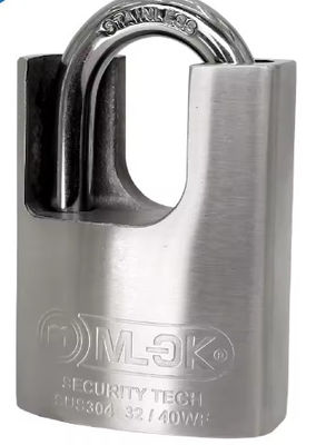 Heavy Duty Stainless Steel Padlock for Maximum Security Silver Lock Body