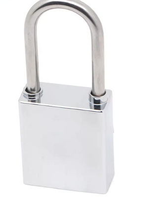 Security Silver Stainless Steel Padlock in Heavy Duty Design