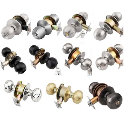 Stainless Steel Cylindrical Knob Lock Lockset Deadbolt Door Lock For Truck Door 0.22 Kgs