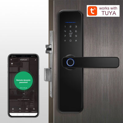 Aluminum Alloy Anti-Lock Biometric Fingerprint Keyless Tuya Smart Door Lock Electronic Digital Smart Door Lock