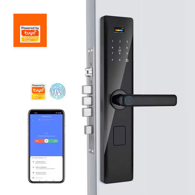 Code RFID IC Card Smartphone App Unlock Biometric Fingerprint Smart Lock Tuya Smart WiFi Digital Door Lock